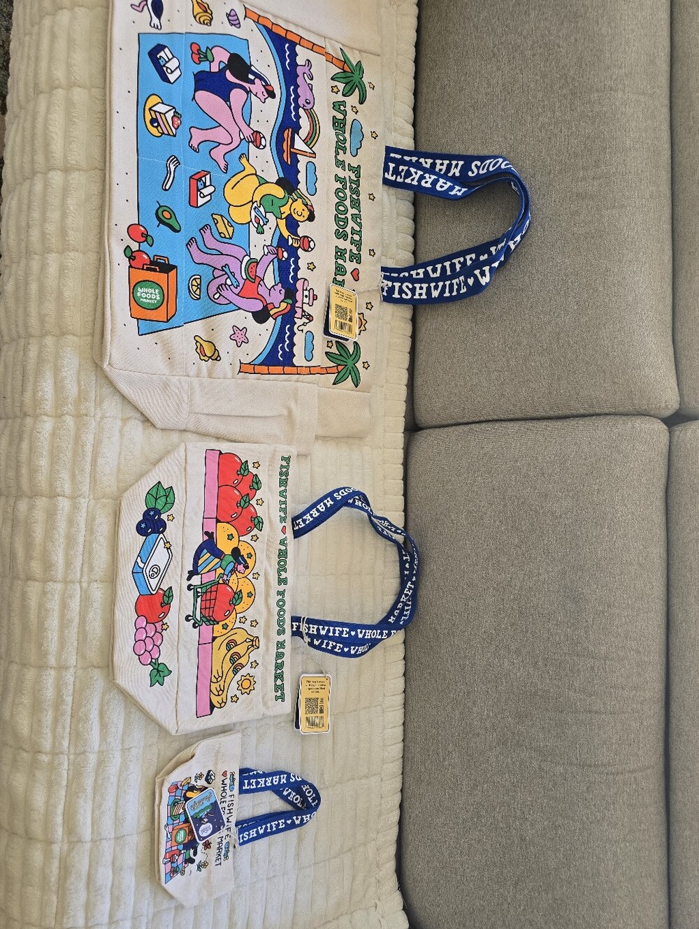Fishwife X WholeFoods Tote Bag: Large, Medium And Mini - Picture 7 of 8